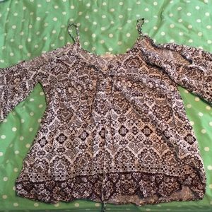 Off the Shoulder Floral Shirt from Pac Sun